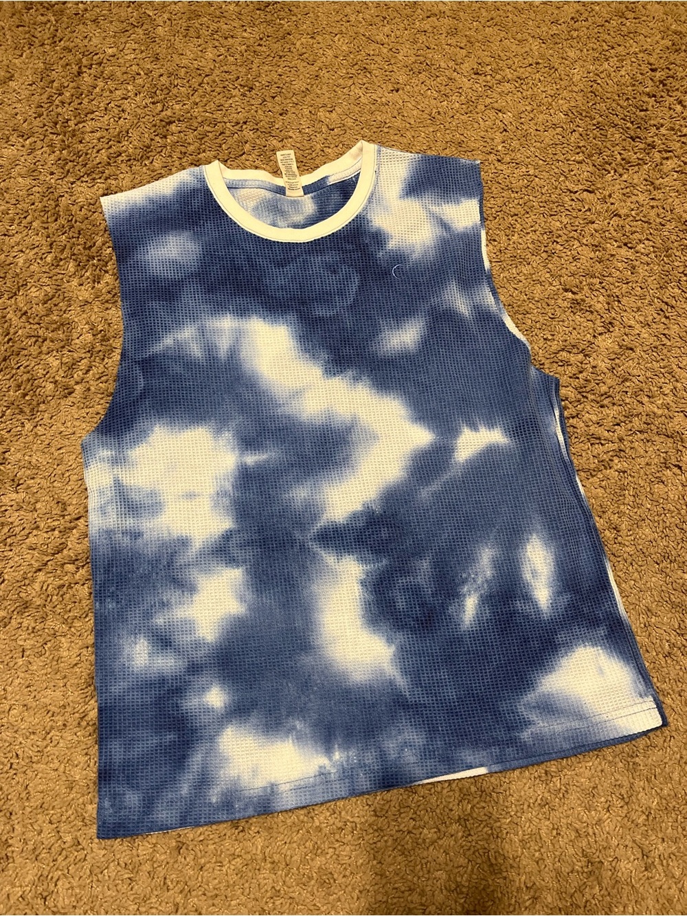 Waffle Knit Sleeveless Tank Top